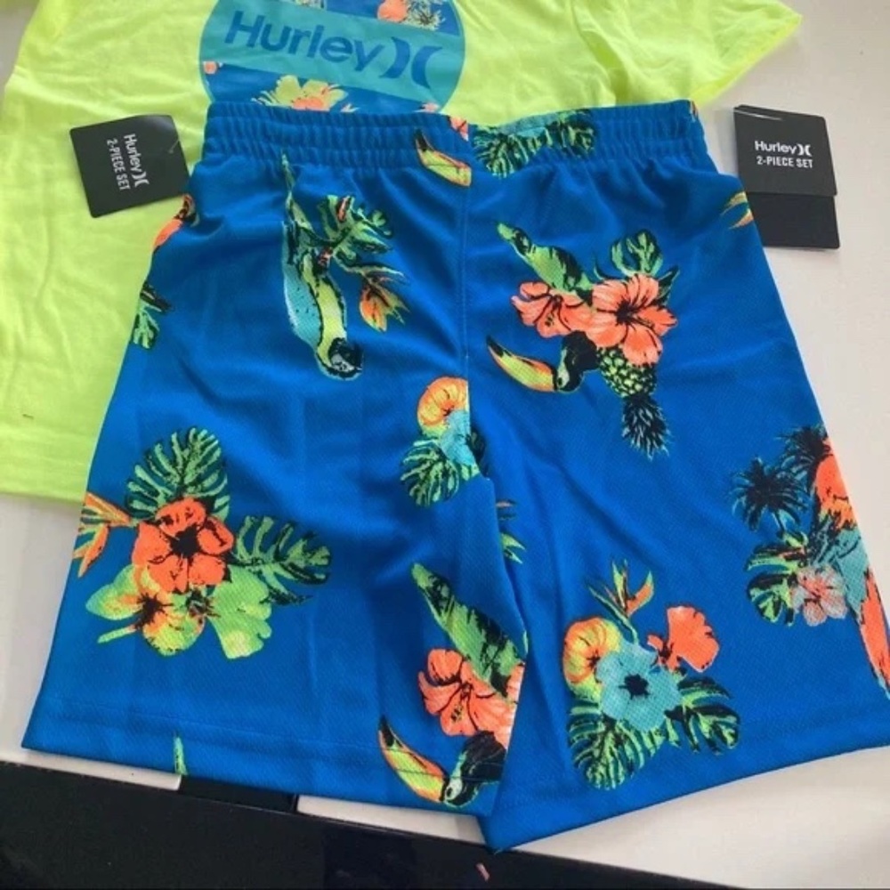 Hurley colorful active shorts top performance outfit 5034 - Picture 3 of 5